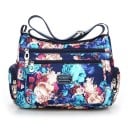 Geantă crossbody pentru femei cu imprimeu Mai multe buzunare cu fermoar în față și pe laterale Material oxford și poliester 26 x 20 x 10 cm 3