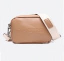 Geantă crossbody pentru femei din piele PU Geantă mică rectangulară pentru umăr cu curea textilă lată și carabiniere din metal 19 x 14 cm 2