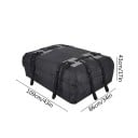 Geantă de acoperiș impermeabilă pentru bagaje 109 x 86 x 43 cm din țesătură oxford 600D cu curele de prindere neagră pentru acoperișul mașinii 4