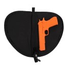 Geantă de armă discretă, neagră, cu aspect discret, toc de pistol durabil, geantă de transport ascunsă pentru armă, cu buzunare și fermoar 5