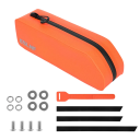 Geantă de bicicletă pentru tub 22 x 6 x 7 cm 600D TPU Geantă de cadru impermeabilă pentru tubul superior al bicicletei Spațiu de depozitare 4