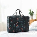 Geantă de călătorie pliabilă cu imprimeu pentru vacanțe și excursii Cu buzunar frontal cu fermoar Pe mânerul valizei Din nylon Dimensiuni 47 x 33 x 3