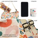 Geantă de cumpărături pliabilă 40 x 40 cm din nailon Capacitate mare 48–64 l Pliabilă până la 8 x 8,5 cm Geantă impermeabilă cu model 2