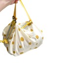 Geantă de cumpărături pliabilă 40 x 40 cm din nailon Geantă rezistentă cu buline galbene Geantă compactă cu o capacitate de încărcare de 20 kg Volum 2