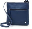 Geantă de damă crossbody cu buzunar frontal cu fermoar Formă plată și bretea lungă pe umăr din piele PU și poliester 23 x 25 x 5 cm 4
