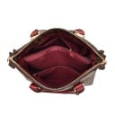 Geantă de damă crossbody, de purtat în mână sau pe umăr, din piele PU cu model geometric, curea detașabilă, breloc cu ciucure, dimensiune 9