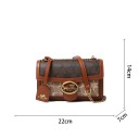 Geantă de damă cu contrast și cataramă 22 x 7 x 14 cm PVC și poliester Design elegant și expresiv Geantă practică de mână 9