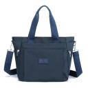 Geantă de damă de purtat în mână sau pe umăr Geantă din nylon și poliester cu curea detașabilă Buzunar frontal Dimensiuni 30 x 27 x 16 5