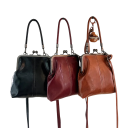 Geantă de damă stil vintage 19 x 5 x 20 cm Geantă elegantă mică de umăr Piele artificială și poliester 2