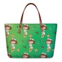 Geantă de mână din neopren pentru femei, cu imprimeu cu asistente medicale și echipamente medicale Dimensiune 39 x 29 x 11,5 cm Mânere maro 1