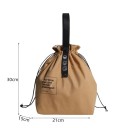 Geantă de prânz din oxford 21x15x30 cm Geantă din pânză pentru mâncare la școală, la lucru sau la picnic cu șnur de strângere și mâner solid 6