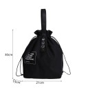 Geantă de prânz din oxford 21x15x30 cm Geantă din pânză pentru mâncare la școală, la lucru sau la picnic cu șnur de strângere și mâner solid 5