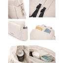 Geantă de schimbat 34 x 32 x 12 cm Geantă de schimbat groasă țesută pentru mame Rucsac de călătorie din material textil Geantă multifuncțională impermeabilă 2