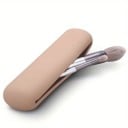 Geantă de silicon pentru machiaj, etui de călătorie 20,5 × 5,5 cm, material flexibil pentru depozitarea cosmeticelor și pensulelor în călătorii 2