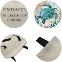 Geantă de umăr 40 x 40 cm Geantă de plajă cu motiv de broască țestoasă Aspect de in Material textil din poliester Geantă de cumpărături Fără clin 2