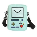 Geantă de umăr din pânză pentru femei cu motiv de consolă de jocuri Ecran zâmbitor și butoane brodate Bretea ajustabilă 13 x 19 x 5 cm 2