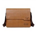 Geantă de umăr din piele pentru bărbați, de lux, 32 × 26 cm, marcă de marcă, geantă crossbody de afaceri, geantă mare și elegantă 2