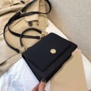 Geantă de umăr pentru femei cu mâner superior Purtată în mână sau peste umăr Clapetă cu închidere rotundă Aspect de piele întoarsă Piele 10