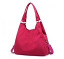 Geantă de umăr pentru femei cu mânere lungi Geantă mare din nylon și poliester cu curea detașabilă și buzunar cu fermoar 39 x 36 x 15 4