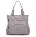 Geantă de umăr pentru femei din nylon și poliester 38 x 38 x 12 cm Geantă spațioasă cu două mânere Buzunare frontale cu fermoar 4