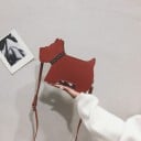 Geantă de umăr pentru femei în formă de câine cu guler Curea cu carabine din piele PU și poliester 26 x 19 x 6 cm Pentru oraș 3