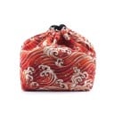 Geantă din bumbac pentru cutia de prânz cu sfoară de strângere Ambalaj textil pentru cutia cu mâncare Imprimeu decorativ Dimensiuni 21 x 28 cm 4