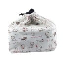 Geantă din bumbac pentru cutia de prânz cu sfoară de strângere Ambalaj textil pentru cutia cu mâncare Imprimeu decorativ Dimensiuni 21 x 28 cm 5