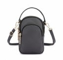 Geantă mică de damă crossbody cu ureche superioară și curea ajustabilă pe umăr Compartimente cu fermoar Nailon și poliester 12 x 18 x 6