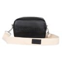 Geantă mică de damă pentru umăr și crossbody Formă rectangulară cu inscripție reliefată Curea textilă lată Piele artificială 18 x 13 x 7 cm 1
