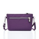 Geantă mică de damă tip crossbody din nailon și poliester Buzunar frontal cu fermoar Mâner pentru încheietura mâinii și curea peste 12