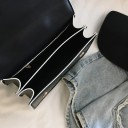 Geantă mică pentru femei din piele artificială Sclipici decorativ cu pietricele și perle Mâner și curea pentru umăr Contur contrastant 18 x 13 x 8