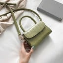 Geantă mini crossbody pentru femei cu mâner din piele PU cu model de crocodil Curea detașabilă Clapă frontală Dimensiune 17,5 x 11,5 x 7 cm 3