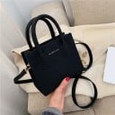 Geantă mini crossbody pentru femei, de purtat în mână sau peste corp Două mânere superioare și o bretea lungă ajustabilă din piele PU 5