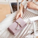 Geantă mini crossbody pentru femei pentru telefonul mobil Cu ciucure Element decorativ metalic Buzunar frontal Piele artificială PU 7