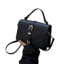 Geantă minimalistă pentru femei 23 x 6 x 22 cm Piele artificială și nylon Design curat și atemporal Geantă practică de umăr 5