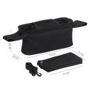 Geantă pentru cărucior cu suport pentru bidon și telefon 33 x 16 x 10 cm Buzunar frontal cu fermoar Husă detașabilă 2