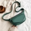 Geantă pentru femei, purtată pe umăr, cu clapetă frontală în formă de plic Aspect minimalist neted Bretea lată Fermoar în partea 4