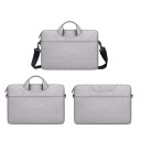 Geantă subțire pentru laptop cu mânere și curea de umăr detașabilă Buzunar frontal cu fermoar pentru lucruri mici Material 7
