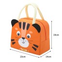 Geantă termică pentru copii 23x14x19 cm Culoare albastră Motiv ursuleț drăguț Geantă de prânz pentru gustare pentru școală Strat de izolație Fermoar Ușoară 6