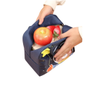 Geantă termică pentru copii 23x14x19 cm, culoare maro, cu motiv de ursuleț drăguț, geantă pentru gustări, geantă de prânz izolată cu fermoar 4
