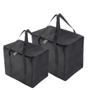 Geantă termică pliabilă 41x26x33 cm, geantă izotermă portabilă, culoare neutră, geantă mare pentru alimente, băuturi, cumpărături, picnic 7