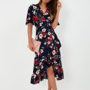 Geblümtes Wickelkleid 6