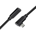 Gebogenes Verlängerungskabel USB-C 3.1 M/F K1032 1