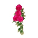 Geborduurde bloemenpatch 20 x 10 cm Polyester decoratieve applicatie voor kleding strijkpatch voor jurken jassen DIY versiering 7