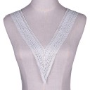 Geborduurde kant voor V-hals 24 x 35 cm Polyester decoratieve kant applicatie voor het naaien versiering van jurken blouses kleding textiel decoratie 2