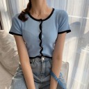 Gebreide crop top voor dames A2987 5