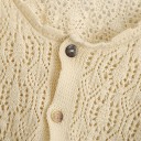 Gebreide crop top voor dames met ruches 3