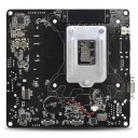 Gebruikt Mini-STX moederbord met LGA 1151 socket en Intel H310 chipset met 2 DDR4 SO-DIMM slots tot 64 GB en M.2 voor Wi-Fi en SSD zwart 2