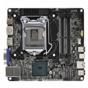 Gebruikt Mini-STX moederbord met LGA 1151 socket en Intel H310 chipset met 2 DDR4 SO-DIMM slots tot 64 GB en M.2 voor Wi-Fi en SSD zwart 5