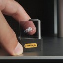 GeekMagic Smart Mini Display 38 x 35 x 31 mm WiFi-ur med vejr-LED, transparent kubepanel, USB-strøm, visning af tid og billeder 3